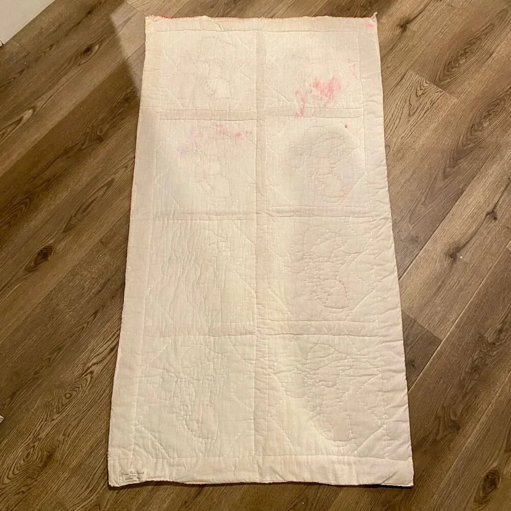 Vintage Handmade Baby‎ Quilt 50